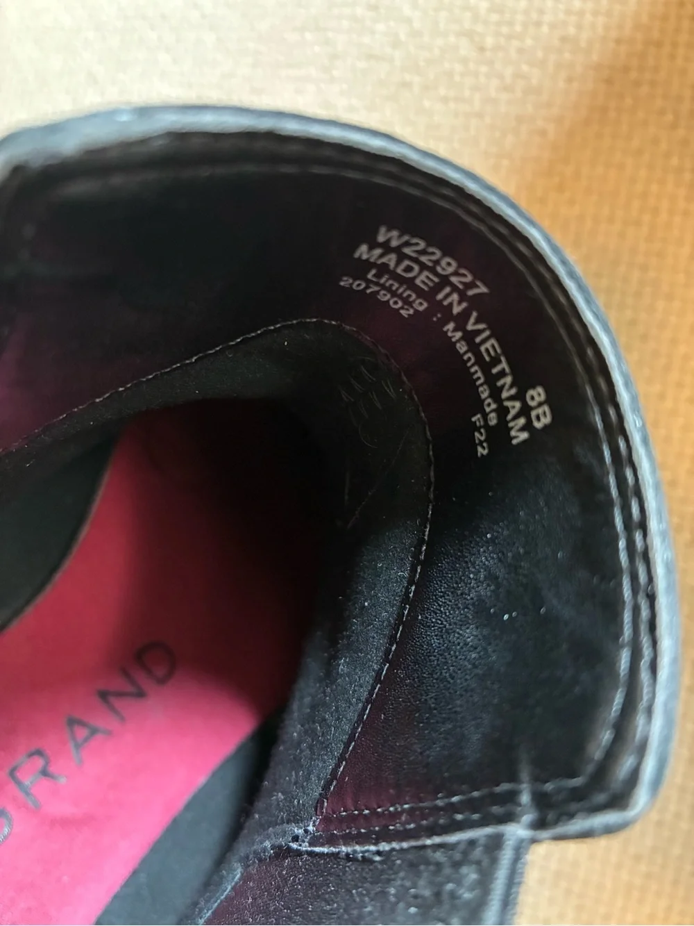 Cole Haan Black Leather Boots Wedge 8B